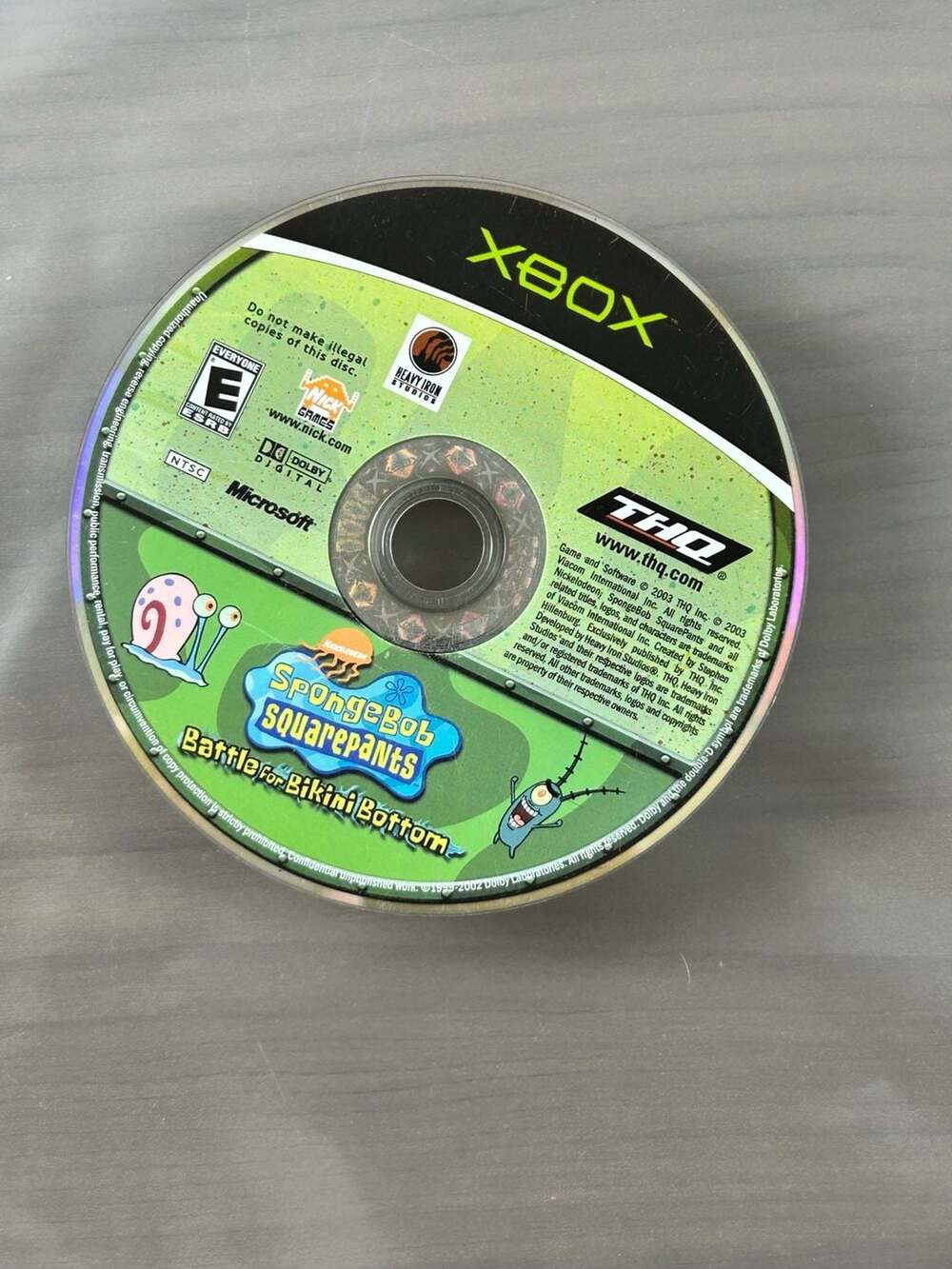 SpongeBob Battle for Bikini Bottom Original Xbox 2003 Disc Only Untested